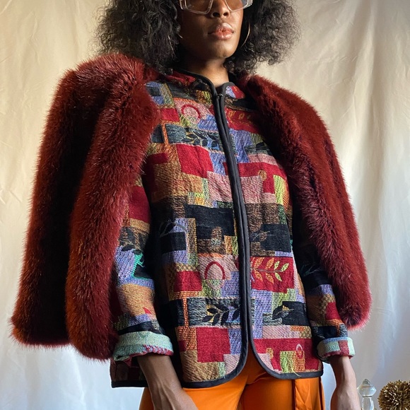 Vintage printed blazer/coat - Picture 6 of 12